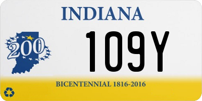 IN license plate 109Y