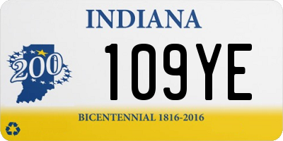 IN license plate 109YE