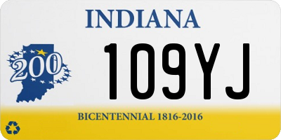 IN license plate 109YJ