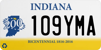 IN license plate 109YMA