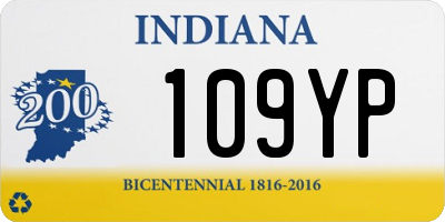 IN license plate 109YP