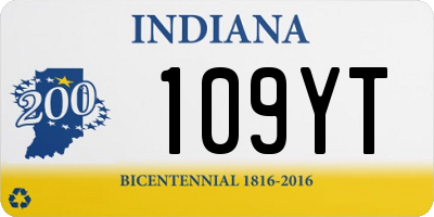 IN license plate 109YT