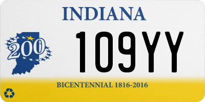 IN license plate 109YY