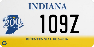 IN license plate 109Z