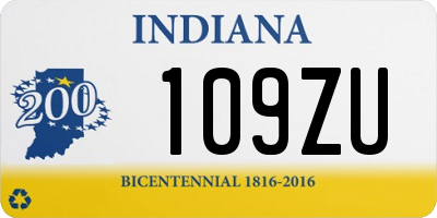 IN license plate 109ZU