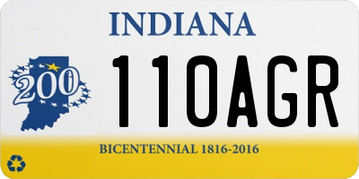 IN license plate 110AGR