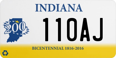 IN license plate 110AJ