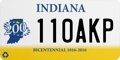 IN license plate 110AKP