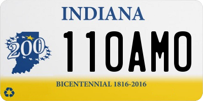 IN license plate 110AMO