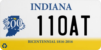 IN license plate 110AT