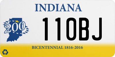IN license plate 110BJ