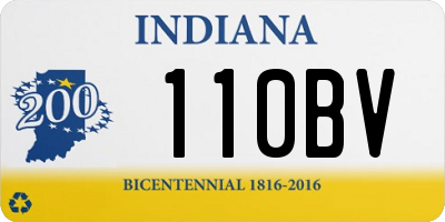 IN license plate 110BV