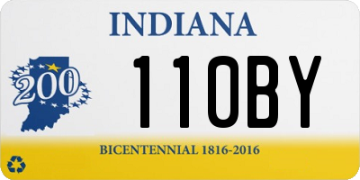 IN license plate 110BY