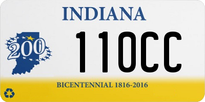 IN license plate 110CC