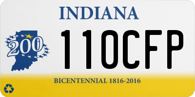 IN license plate 110CFP