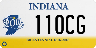 IN license plate 110CG