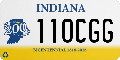 IN license plate 110CGG