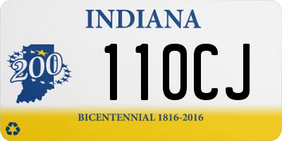 IN license plate 110CJ