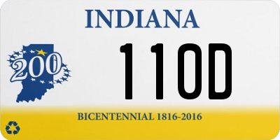 IN license plate 110D