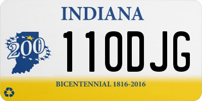 IN license plate 110DJG
