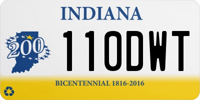 IN license plate 110DWT