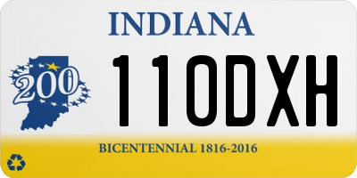 IN license plate 110DXH