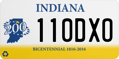 IN license plate 110DXO