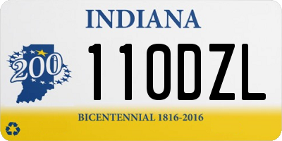 IN license plate 110DZL