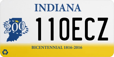 IN license plate 110ECZ