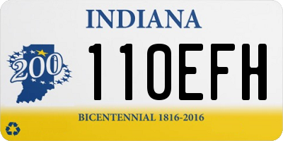 IN license plate 110EFH