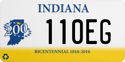 IN license plate 110EG