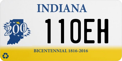 IN license plate 110EH