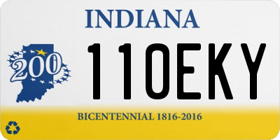 IN license plate 110EKY