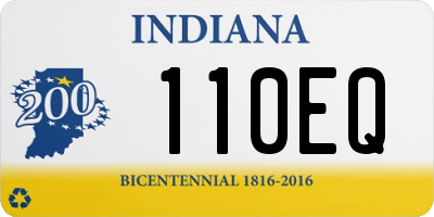 IN license plate 110EQ