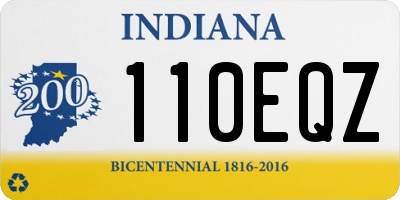 IN license plate 110EQZ