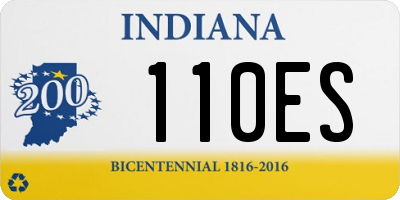 IN license plate 110ES