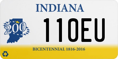 IN license plate 110EU