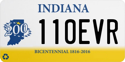 IN license plate 110EVR