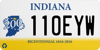 IN license plate 110EYW