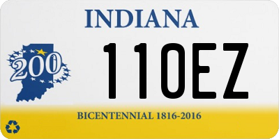 IN license plate 110EZ