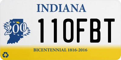 IN license plate 110FBT