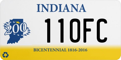 IN license plate 110FC