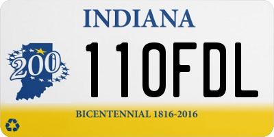 IN license plate 110FDL