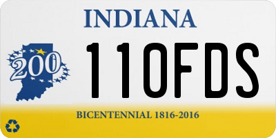 IN license plate 110FDS