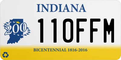 IN license plate 110FFM