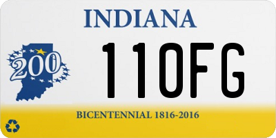 IN license plate 110FG