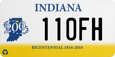 IN license plate 110FH