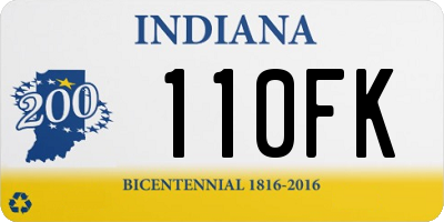 IN license plate 110FK