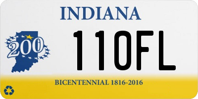 IN license plate 110FL