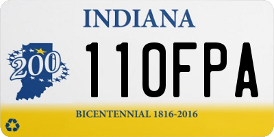 IN license plate 110FPA